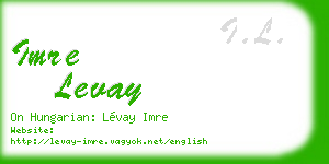 imre levay business card